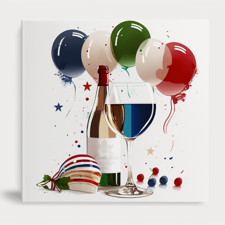 Bastille Day,Wine,Balloons