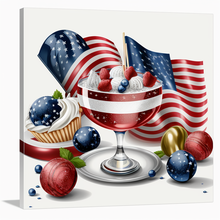 Usa Independence Day,Berries,Cupcakes