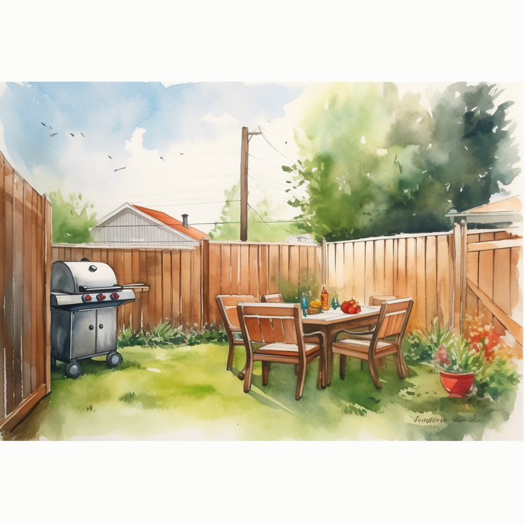 Backyard Barbecue,Garden,Table