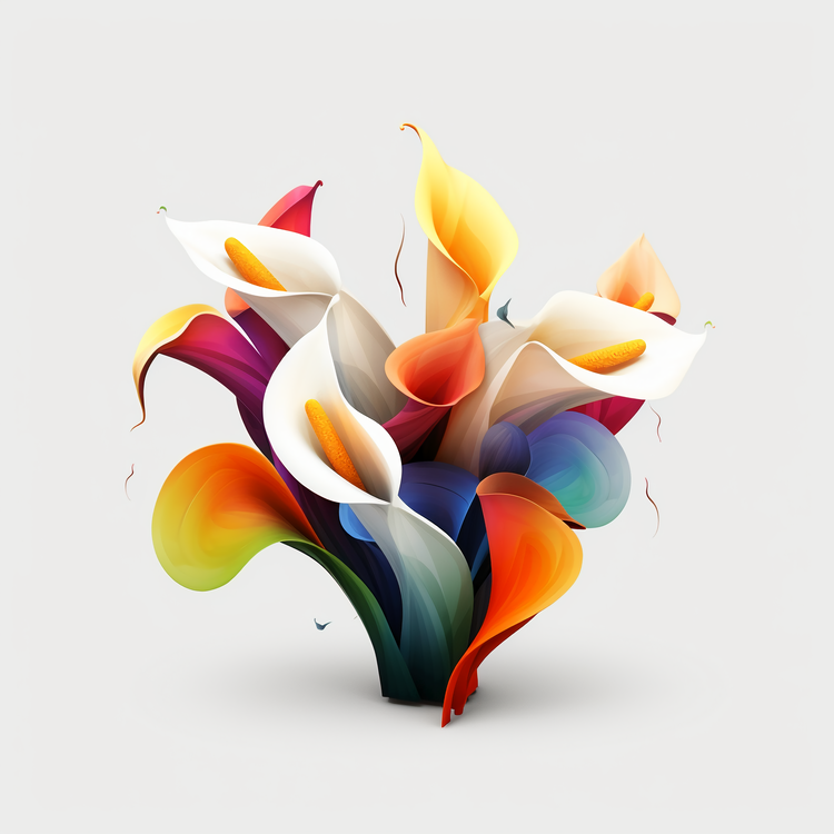 Calla Lily,Abstract,Colorful