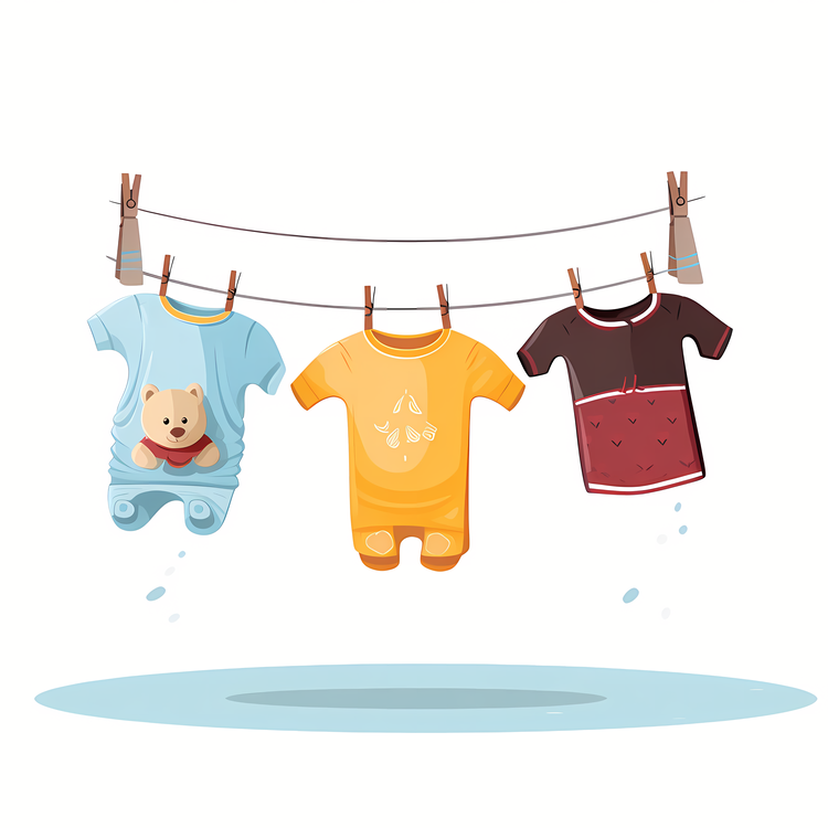 Baby Clothes,Hanging On The Clothesline,Others