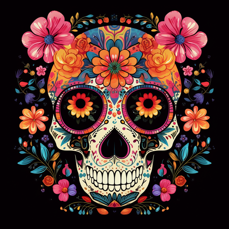 Dia De Los Muertos,Day Of The Dead,Skull