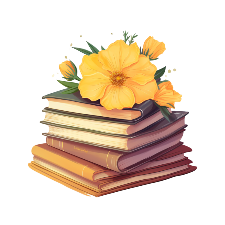 International Literacy Day,Books,Flowers