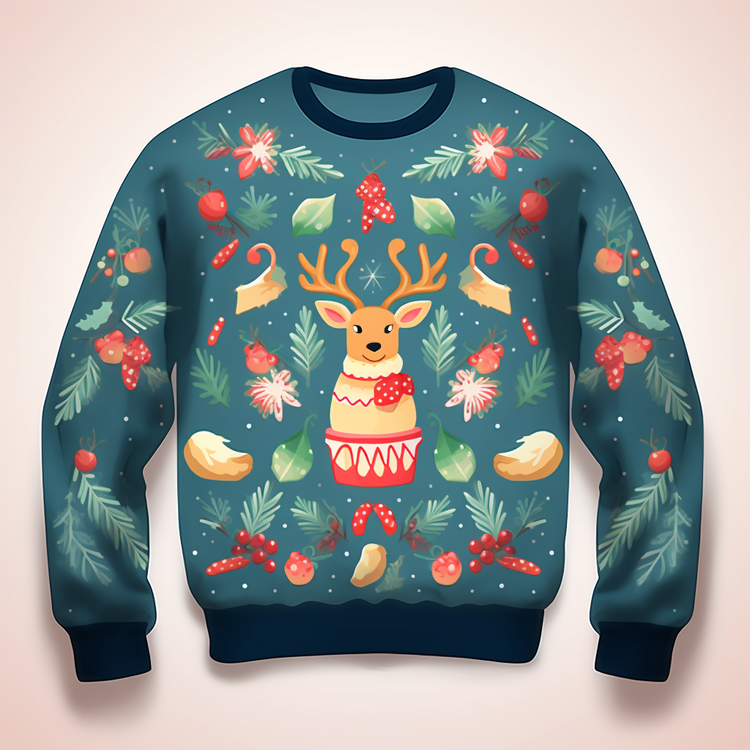 Ugly Sweater Day,Reindeer,Holiday Sweater