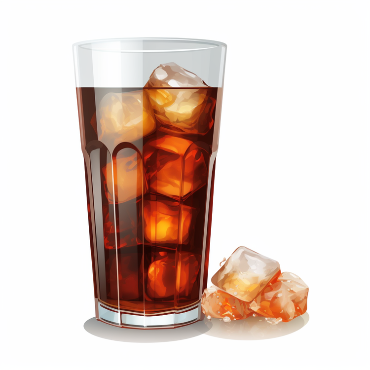 Cola Dink,Glass,Ice