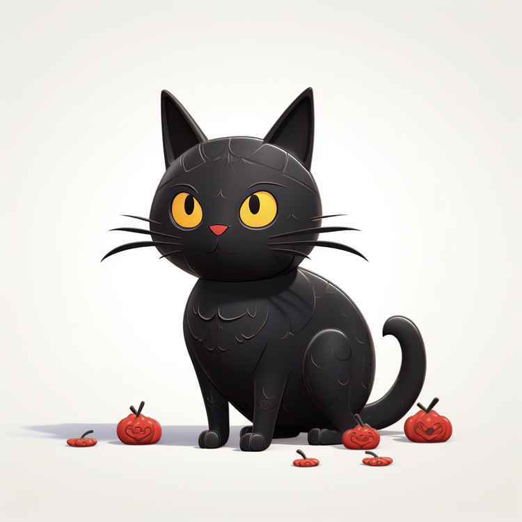 Halloween Black Cat,Black Cat,Whimsical