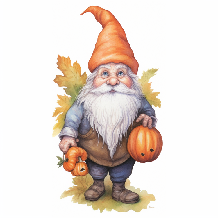 Gnome,Mushroom,Pumpkin