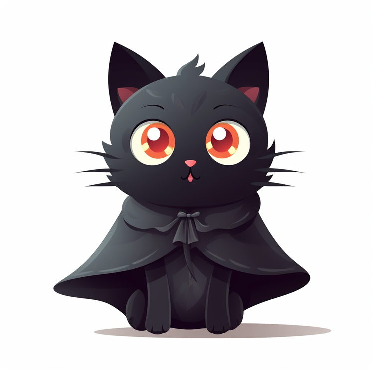 Halloween Black Cat,Cute,Whimsical