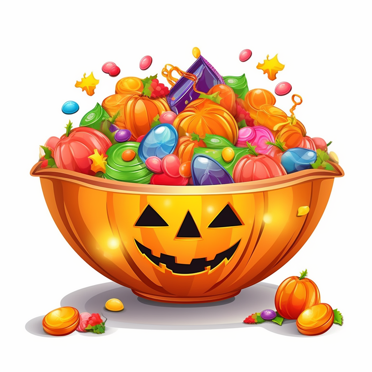 Halloween Candies Bowl,Candy,Halloween