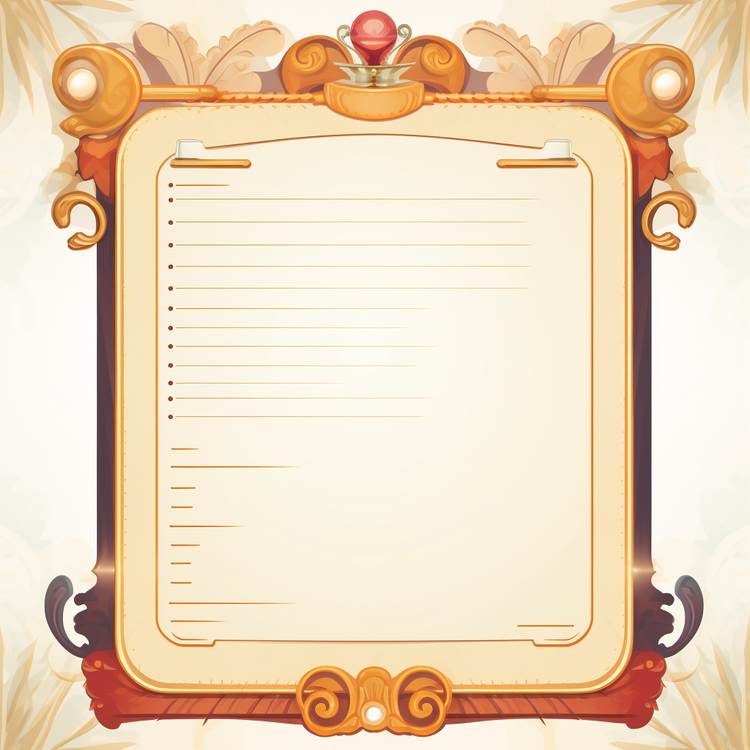 Note Template,Royalty,Antique