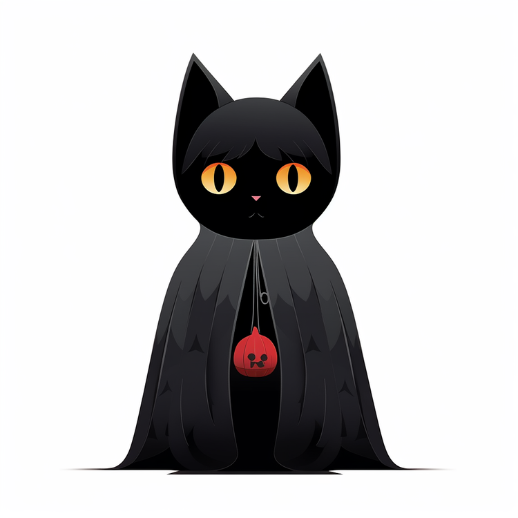 Halloween Black Cat,Black Cat,Cape
