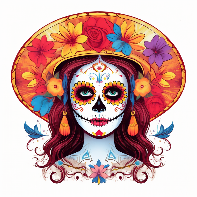 Dia De Los Muertos,Sugar Skull,Day Of The Dead