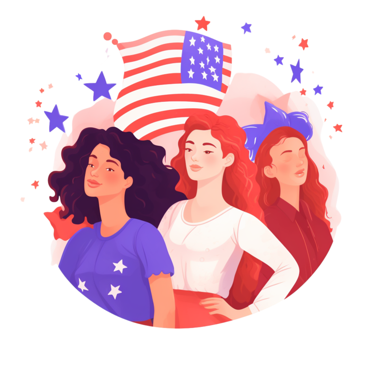 Womens Equality Day,Woman,American Flag