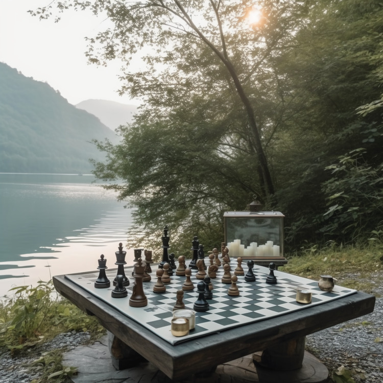 Chess Table,Board Game,Lake