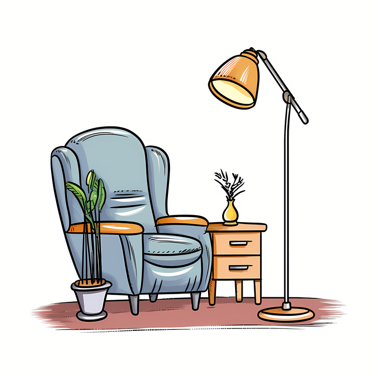 Couch And Lamp,Others