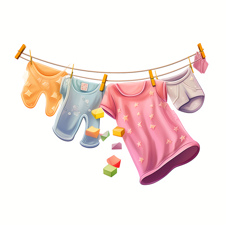 Baby Clothes,Hanging On The Clothesline,Others