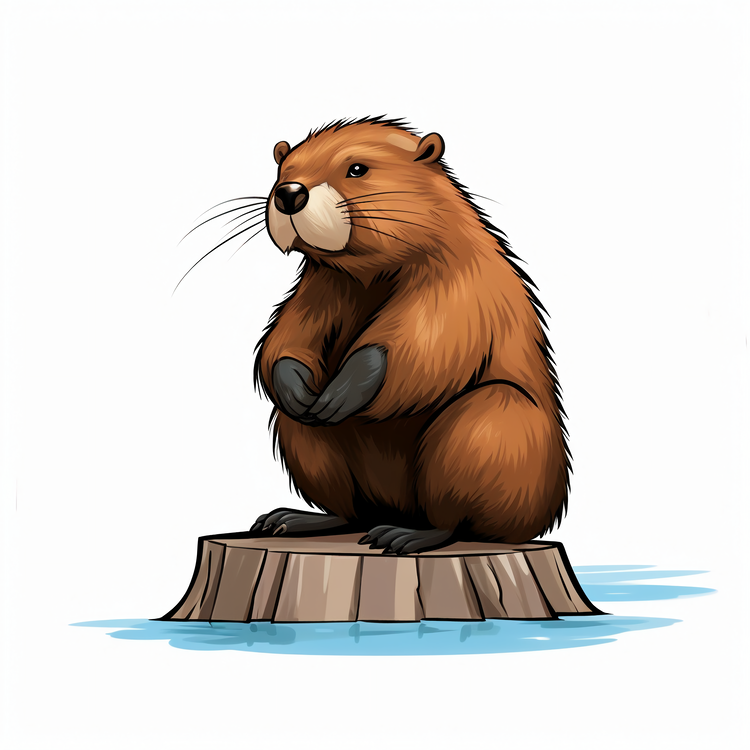 Cute Cartoon Beaver,Beaver,Animal