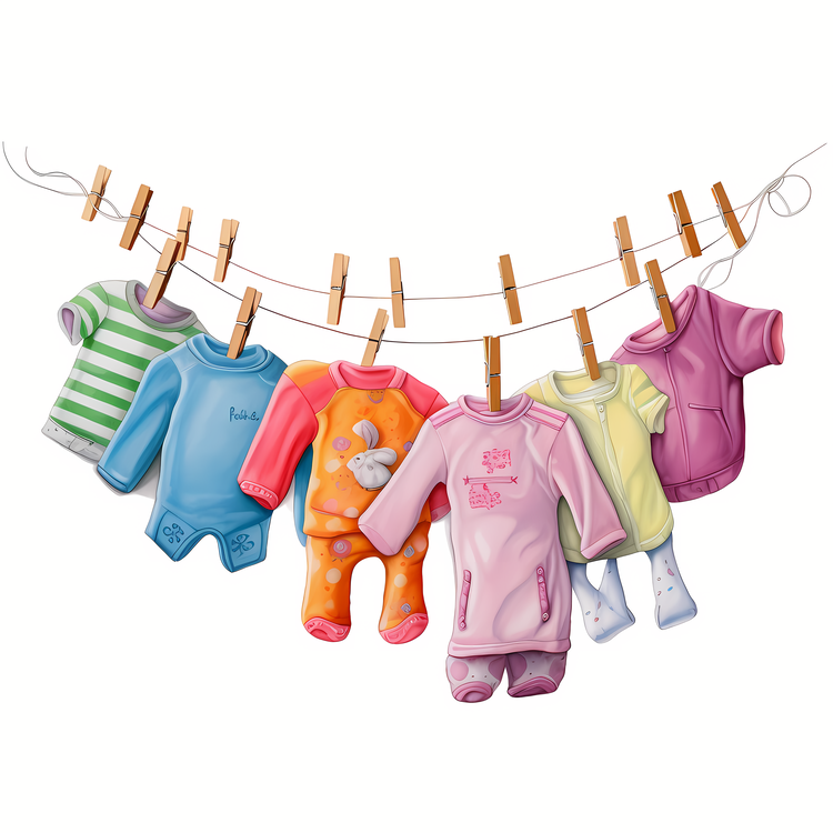 Baby Clothes,Hanging On The Clothesline,Others PNG Clipart - Royalty Free  SVG / PNG