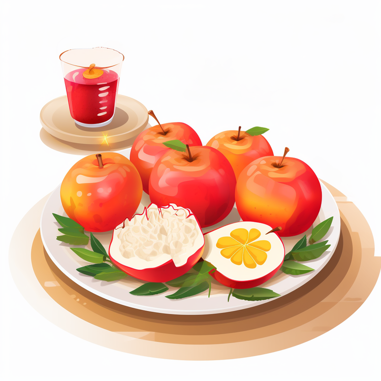 Rosh Hashanah,Plate,Fruits