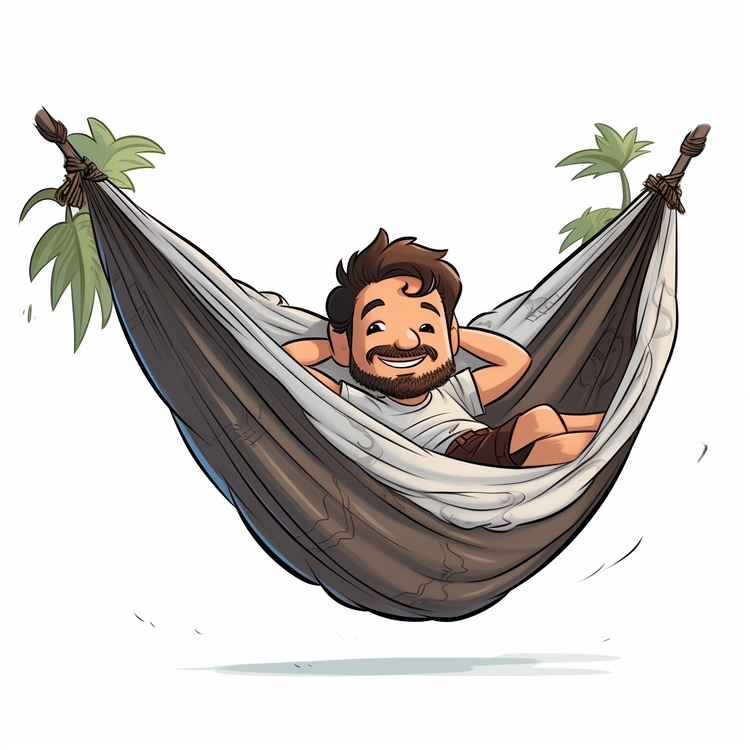 man in hammock cartoon