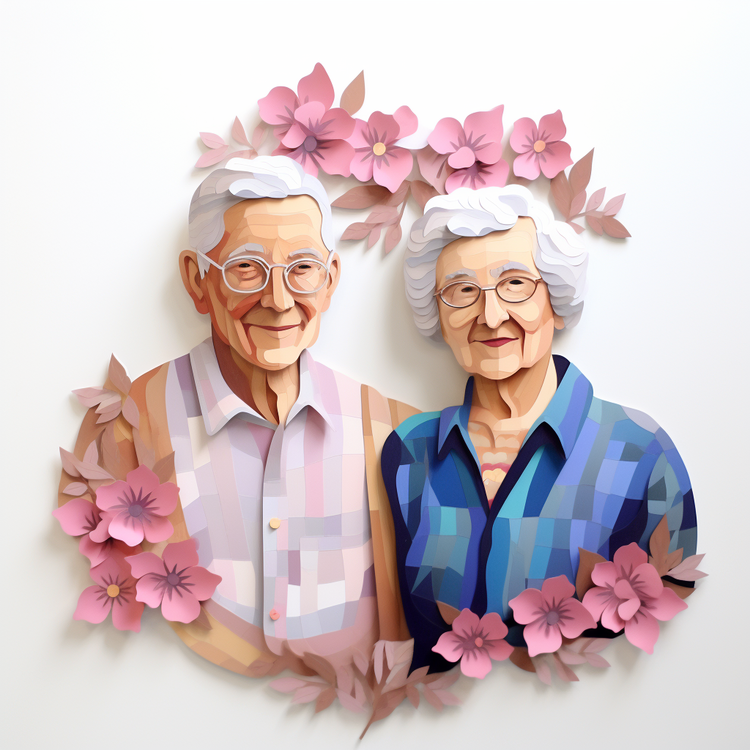 International Day Of Older Persons,Elderly Couple,Cherry Blossoms