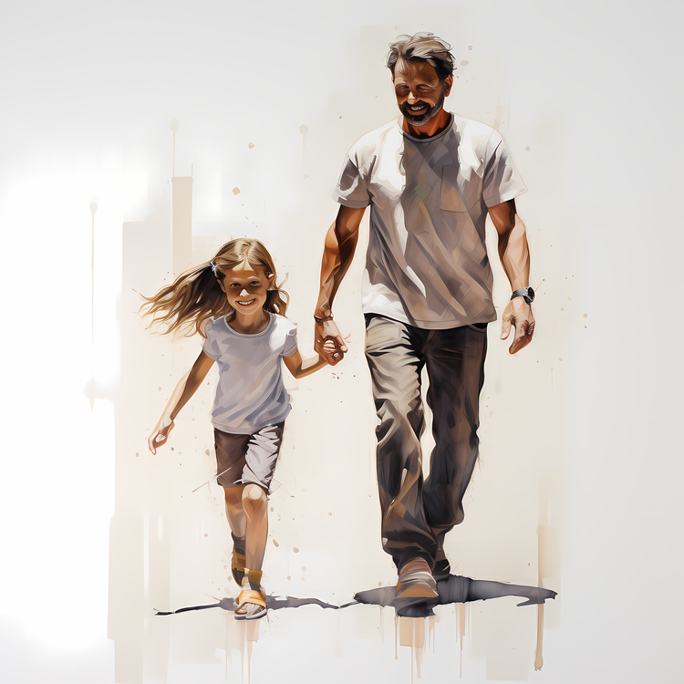 Dad And Daughter Walk,Others