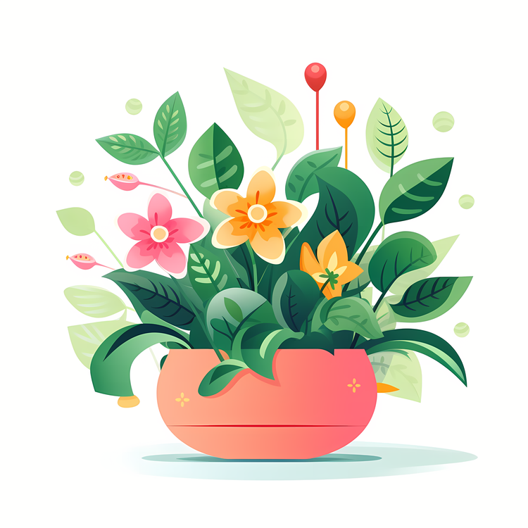 Flower Plant With Pot,Others