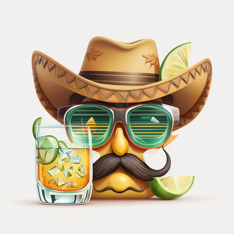 Tequila,Sunglasses,Mustache