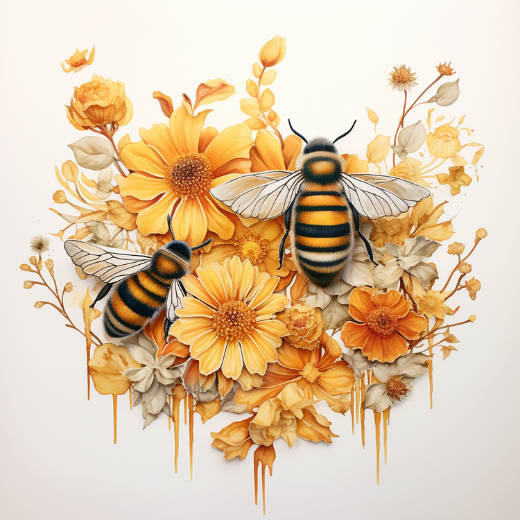 Honey Bee,Flowers,Bees