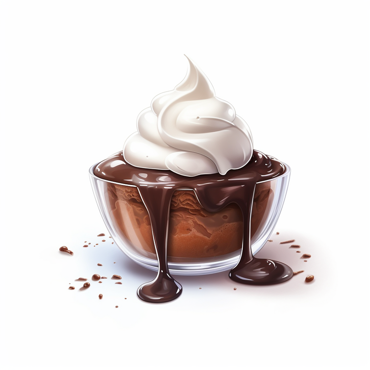 Pudding,Chocolate,Whipped Cream