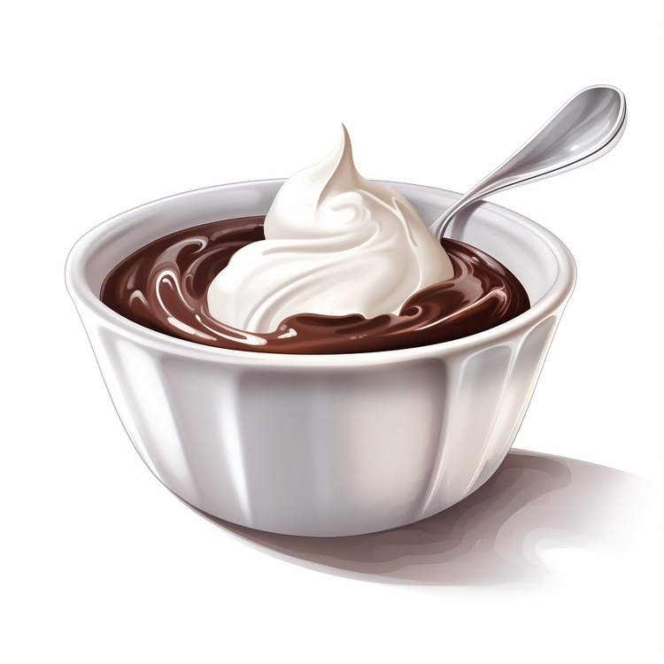 Pudding,Chocolate Pudding,Whipped Cream