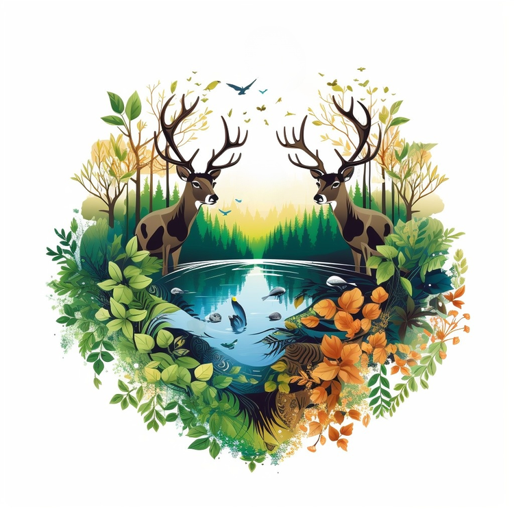 Conservation Day,Deer,Water