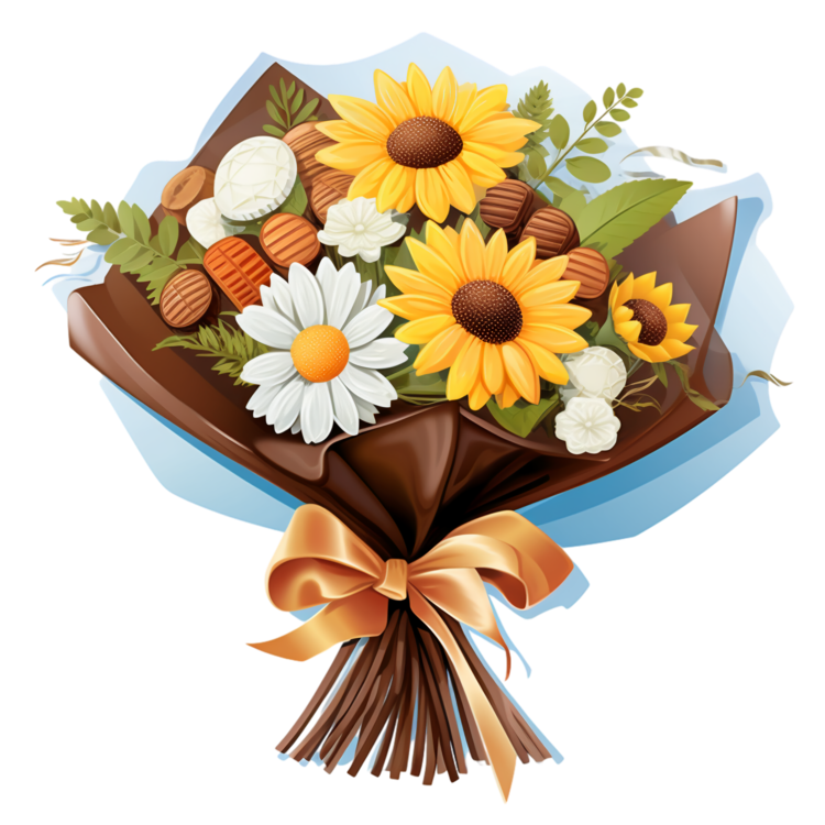 International Chocolate Day,Sunflowers,Bouquet