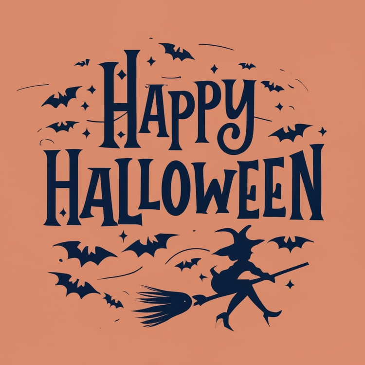 Happy Halloween,Witch,Bats