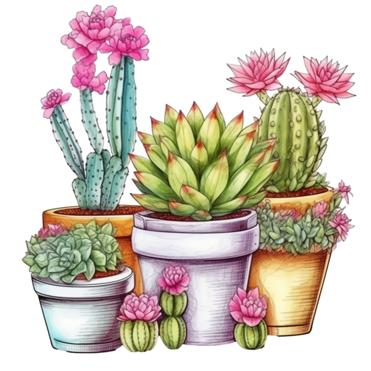 Succulent Cactus,Potted Plants,Cacti