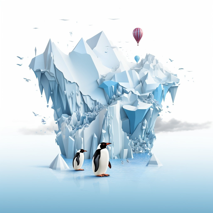 Antarctica Day,Penguins,Icebergs