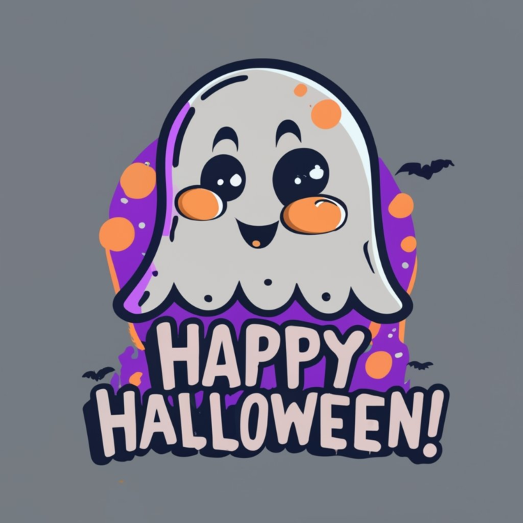 Happy Halloween,Cute Ghost,Funny Ghost