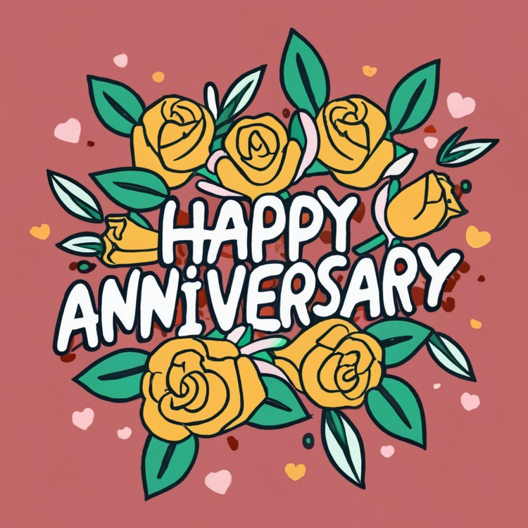 Happy Anniversary,Yellow Roses,Floral Arrangement
