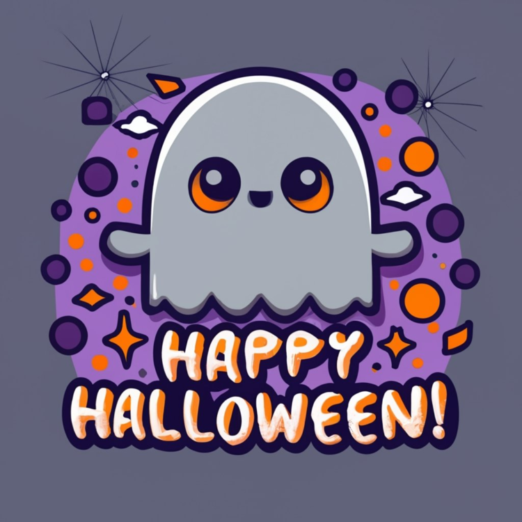 Happy Halloween,Cute Ghost,Cartoon Ghost