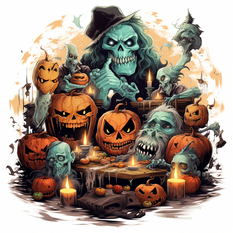 Halloween Party,Skeleton,Ghosts