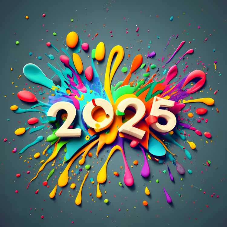 Happy New Year 2025 Vector, Happy New Year 2025, 2025, Happy New Year PNG  and Vector with Transparent Background for Free Download
