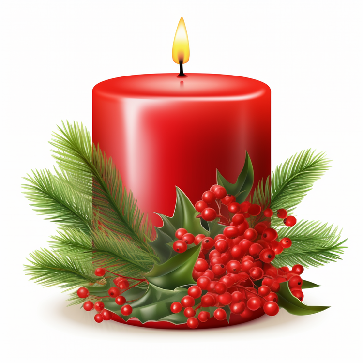 Christmas Candle,Candy,Red Candle