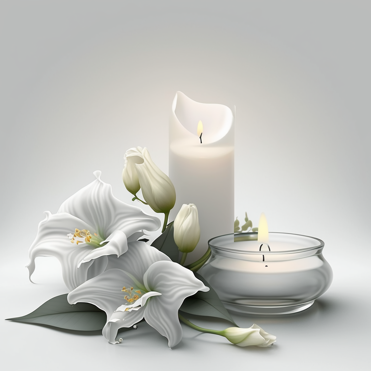 All Souls Day,White Lilies,Candles