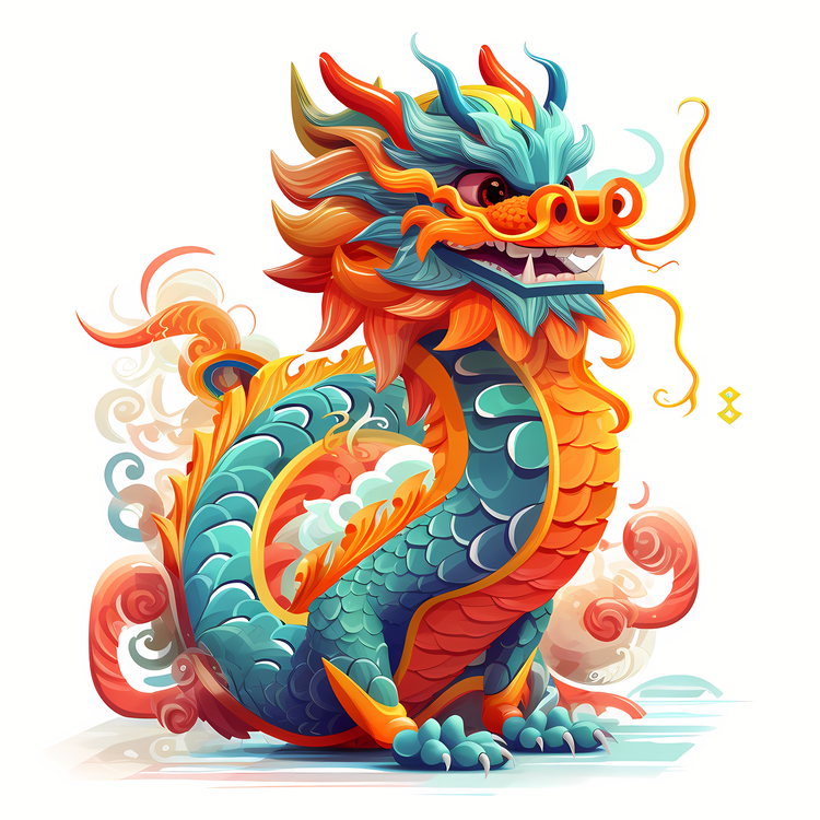 dragon chinois.ai Royalty Free Stock SVG Vector and Clip Art