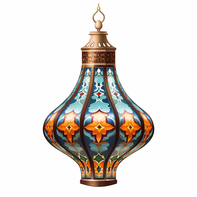 Islamic Lantern,Blue,Ornate