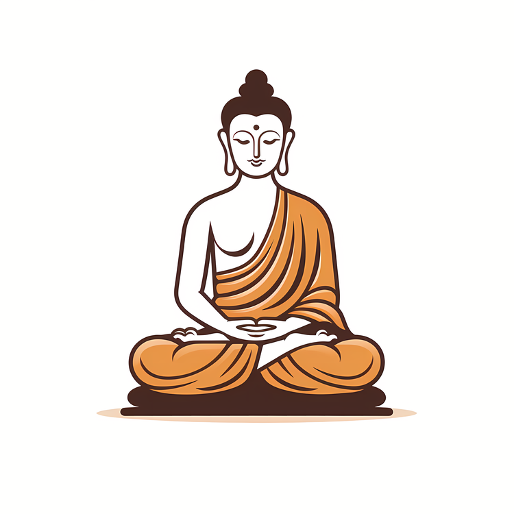 Download Graphic Black And White Stock Buddhism Golden Buddhist - Gautam  Buddha Hand Logo PNG Image with No Background - PNGkey.com