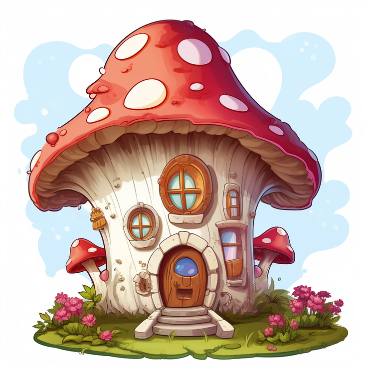 Mushroom House,Fairy House,Fantasy Home