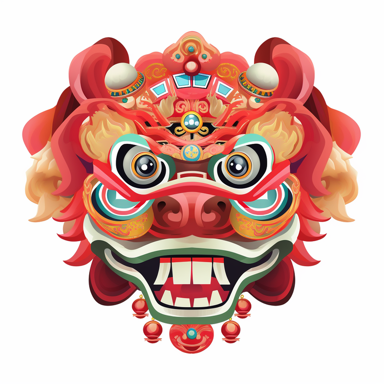 Chinese Lion Dance Head,Red,Lion