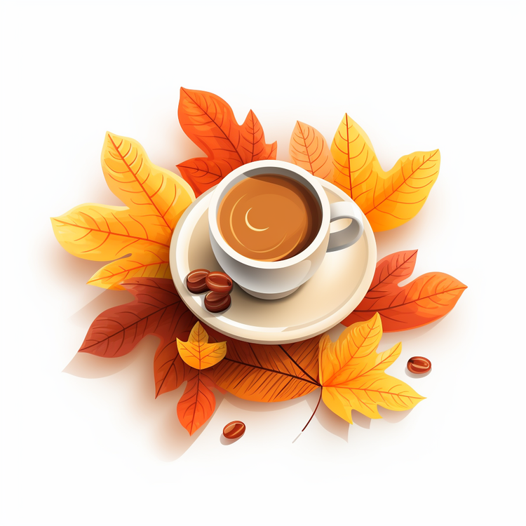 Autumn Coffee,Coffee Cup,Autumn Leaves
