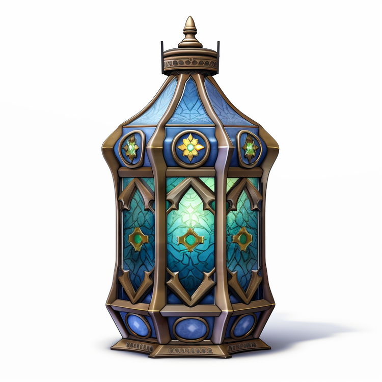 Islamic Lantern,Blue,Glass